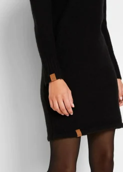 bonprix Bekleidung·Umstandsmode|Bekleidung·Pullover & Strickjacken^Strickkleid mit Kapuze schwarz