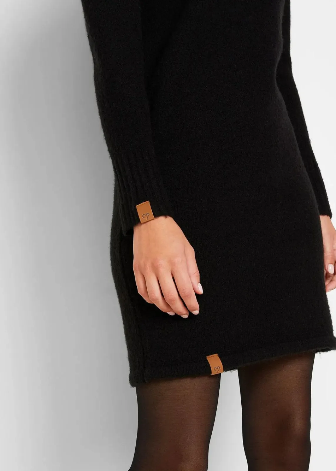 bonprix Bekleidung·Umstandsmode|Bekleidung·Pullover & Strickjacken^Strickkleid mit Kapuze schwarz