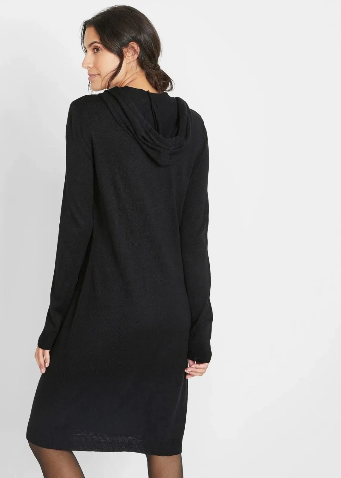 bonprix Bekleidung·Umstandsmode|Bekleidung·Pullover & Strickjacken^Strickkleid mit Kapuze schwarz