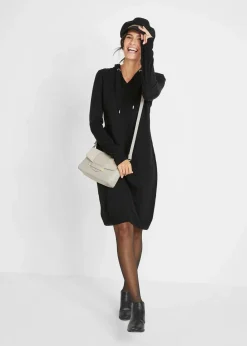 bonprix Bekleidung·Umstandsmode|Bekleidung·Pullover & Strickjacken^Strickkleid mit Kapuze schwarz