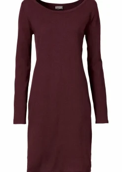 bonprix Bekleidung·Umstandsmode|Strickmode^Strickkleid mit legerem Schnitt dunkelrot