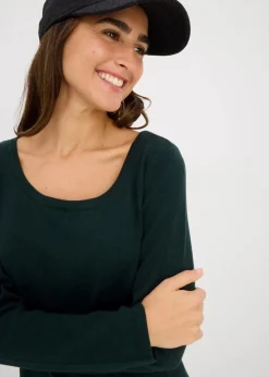 bonprix Bekleidung·Umstandsmode|Strickmode^Strickkleid mit legerem Schnitt tiefgrün