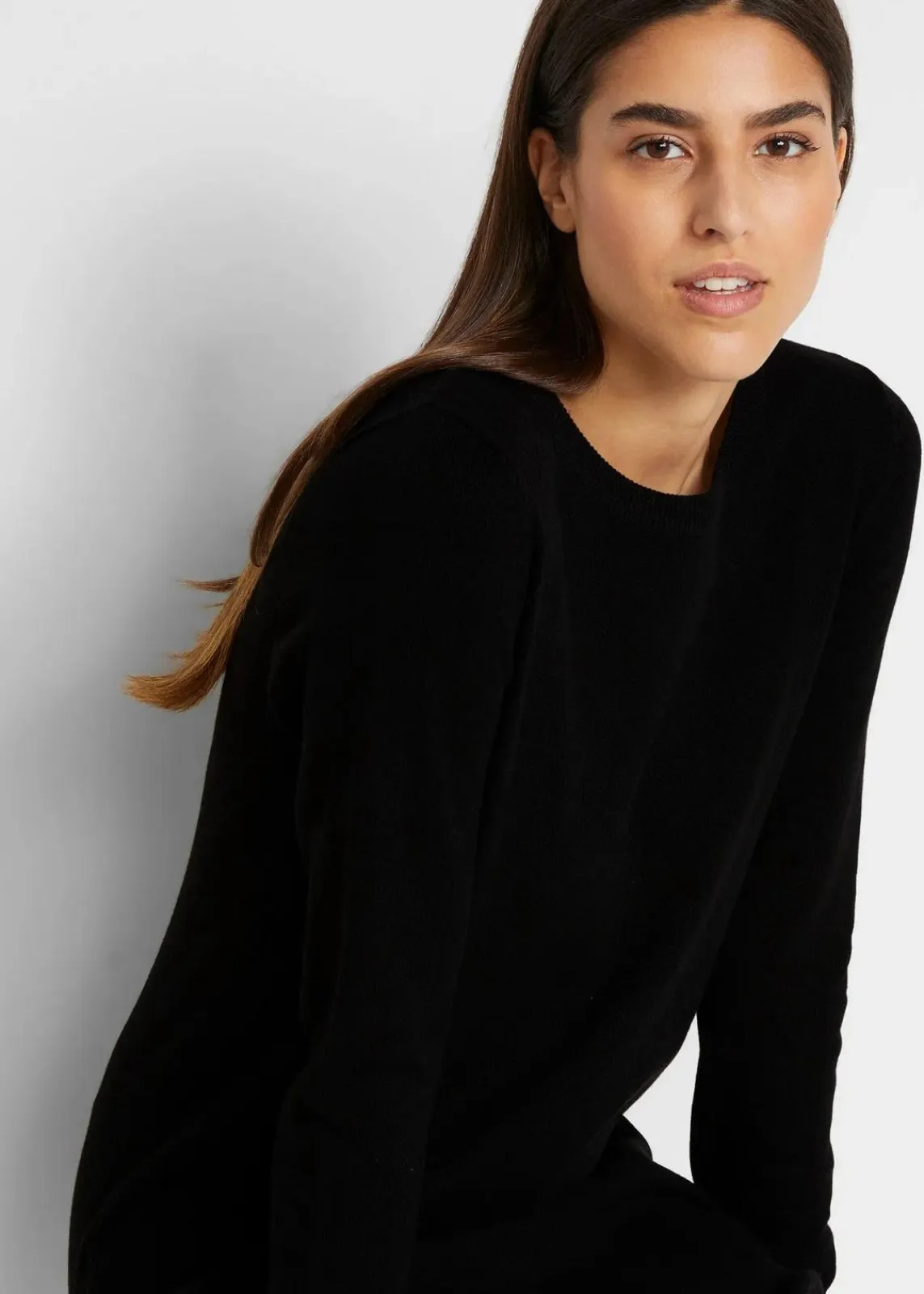 bonprix Bekleidung·Umstandsmode|Kleider^Strickkleid mit recycelter Baumwolle schwarz