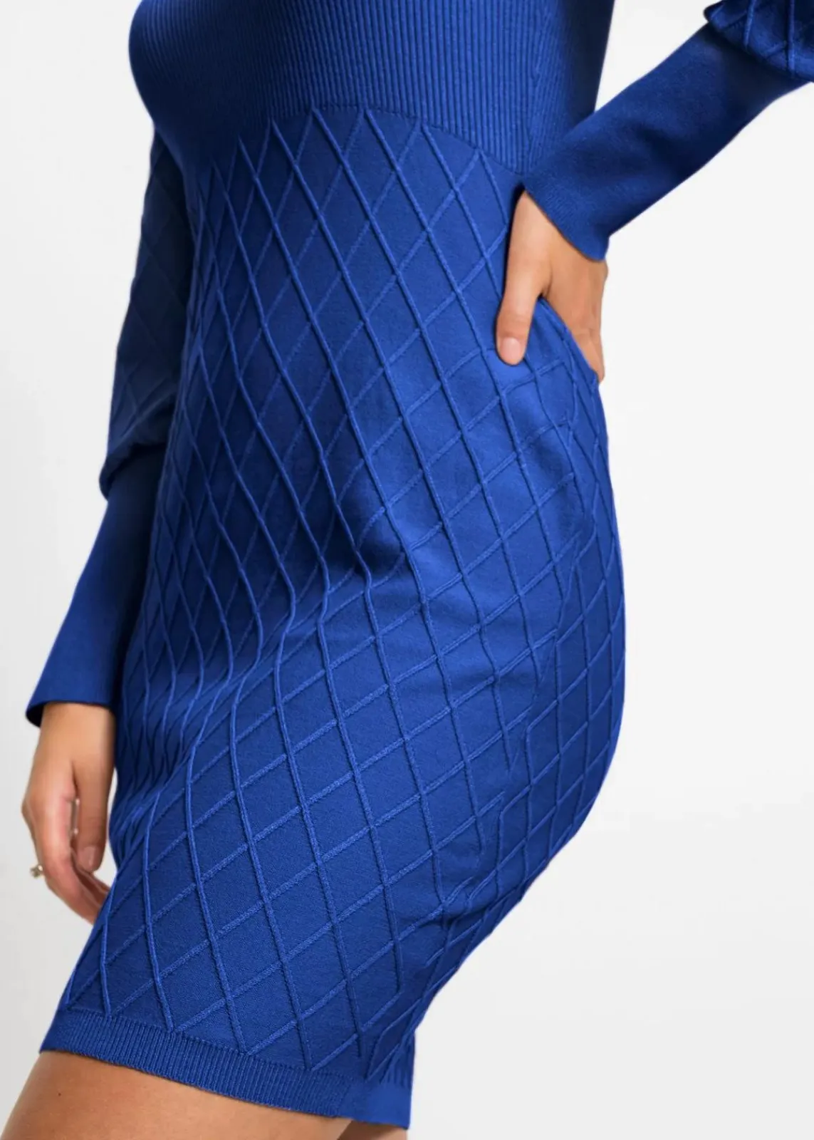 bonprix Kurzgrößen|Bekleidung·Umstandsmode^Strickkleid mit Rollkragen mitternachtsblau