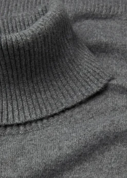 bonprix Bekleidung·Umstandsmode|Bekleidung·Pullover & Strickjacken^Strickkleid mit Rollkragen grau meliert