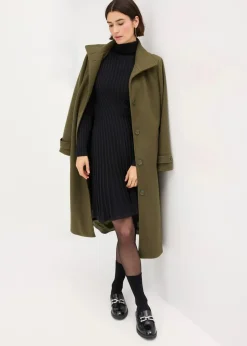 bonprix Bekleidung·Umstandsmode|Strickmode^Strickkleid mit Rollkragen schwarz