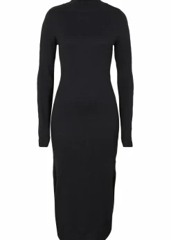 bonprix Bekleidung·Umstandsmode|Strickmode^Strickkleid mit Stehkragen schwarz