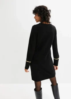 bonprix Bekleidung·Umstandsmode|Bekleidung·Pullover & Strickjacken^Strickkleid mit Weihnachtsmotiv schwarz