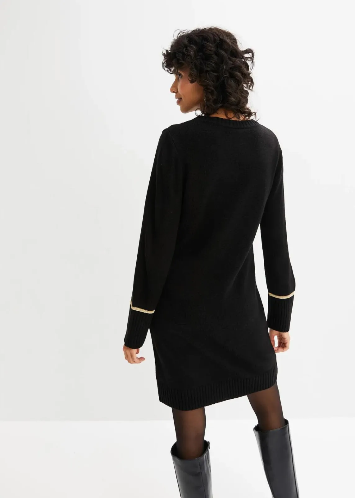 bonprix Bekleidung·Umstandsmode|Bekleidung·Pullover & Strickjacken^Strickkleid mit Weihnachtsmotiv schwarz