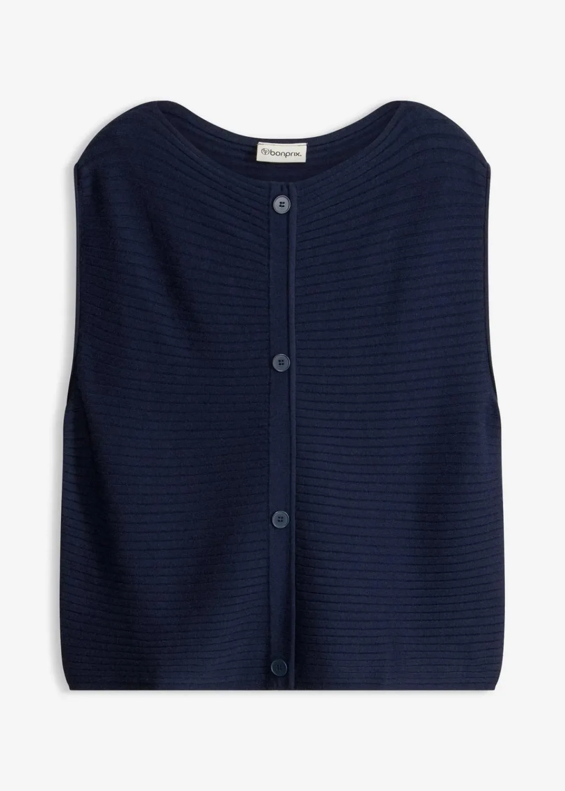 bonprix Bekleidung·Homewear|Bekleidung·Pullover & Strickjacken^Strickkleid und Weste (2-tlg.Set) dunkelblau