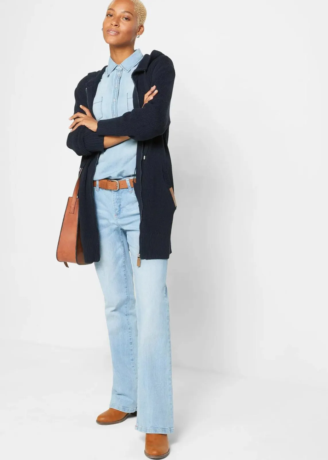 bonprix Bekleidung·Umstandsmode|Bekleidung·Jeans^Strickmantel dunkelblau
