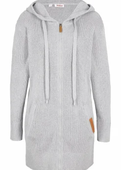 bonprix Bekleidung·Umstandsmode|Bekleidung·Jeans^Strickmantel hellgrau meliert