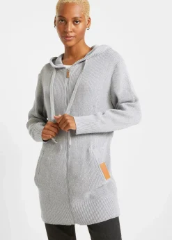 bonprix Bekleidung·Umstandsmode|Bekleidung·Jeans^Strickmantel hellgrau meliert