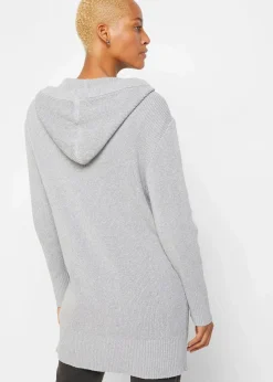 bonprix Bekleidung·Umstandsmode|Bekleidung·Jeans^Strickmantel hellgrau meliert
