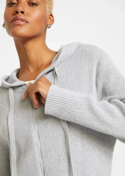 bonprix Bekleidung·Umstandsmode|Bekleidung·Jeans^Strickmantel hellgrau meliert