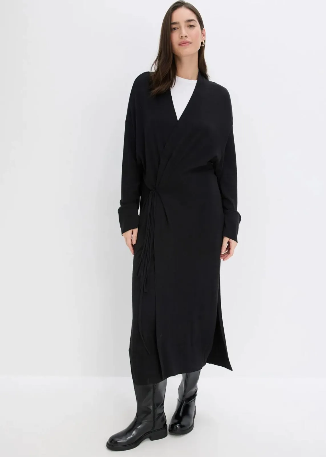 bonprix Bekleidung·Umstandsmode|Bekleidung·Jeans^Strickmantel aus softem Viskose-Mix schwarz