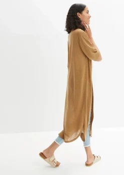 bonprix Bekleidung·Umstandsmode|Bekleidung·Jeans^Strickmantel in Leinen-Optik beige