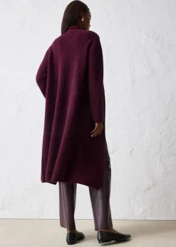 bonprix Bekleidung·Umstandsmode|Premium^Strickmantel mit Alpaka weinrot