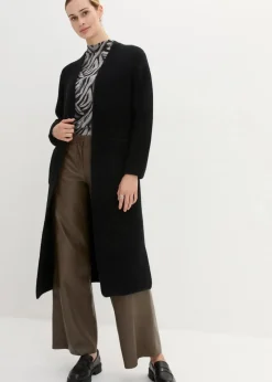 bonprix Bekleidung·Umstandsmode|Premium^Strickmantel mit Alpaka schwarz