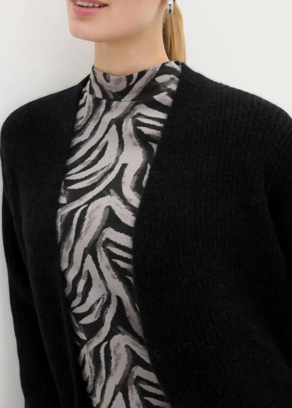 bonprix Bekleidung·Umstandsmode|Premium^Strickmantel mit Alpaka schwarz