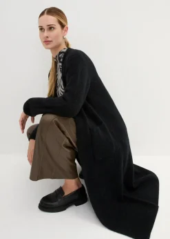 bonprix Bekleidung·Umstandsmode|Premium^Strickmantel mit Alpaka schwarz