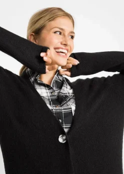 bonprix Bekleidung·Umstandsmode|Bekleidung·Jeans^Strickmantel mit aufgesetzten Taschen schwarz