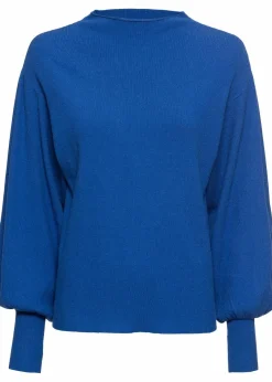 bonprix Strickmode|Pullover & Strickjacken^Strickpullover mit Ballonärmeln royalblau