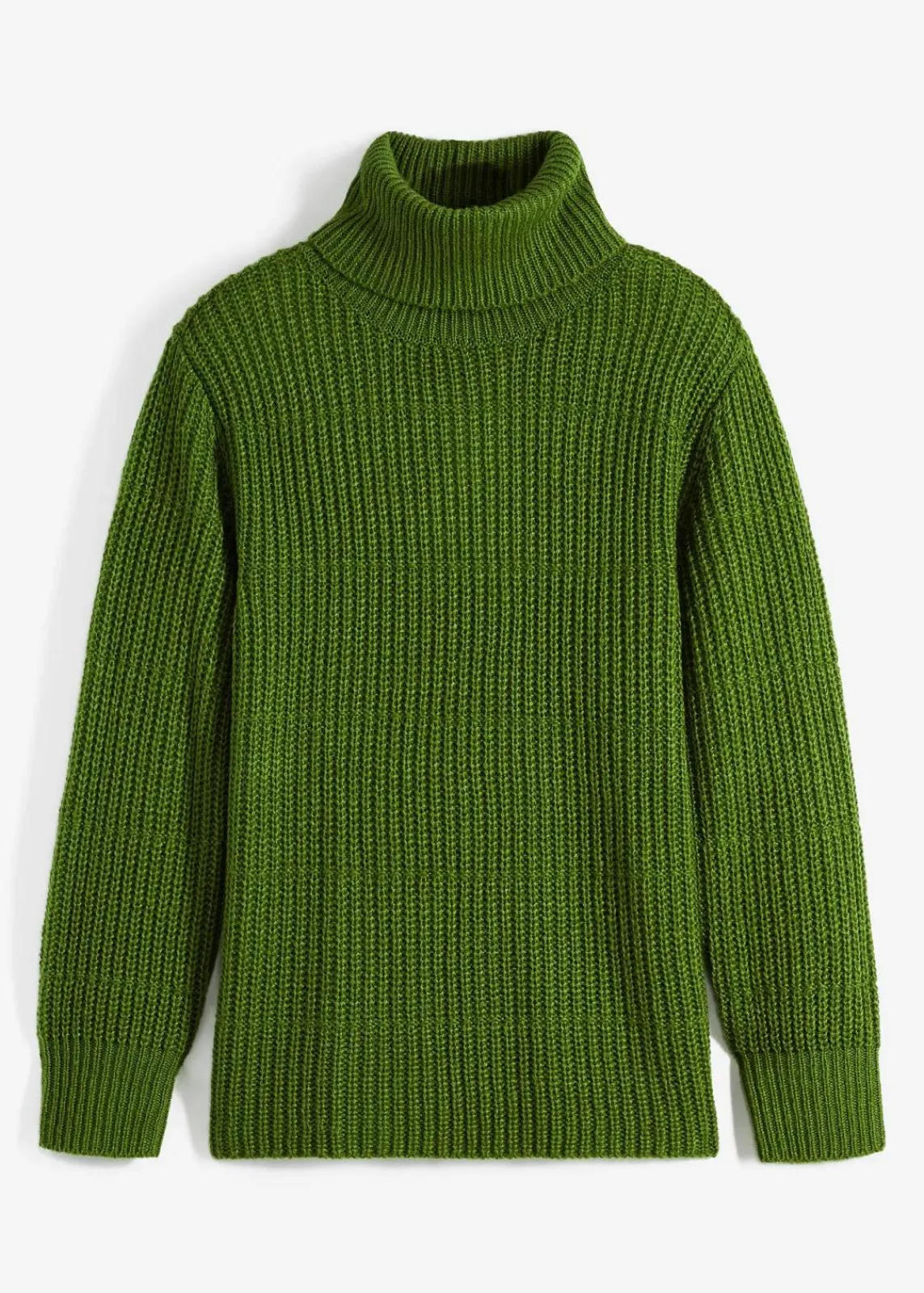 bonprix Bekleidung·Umstandsmode|Strickmode^Strickpullover mit Rollkragen forstgrün