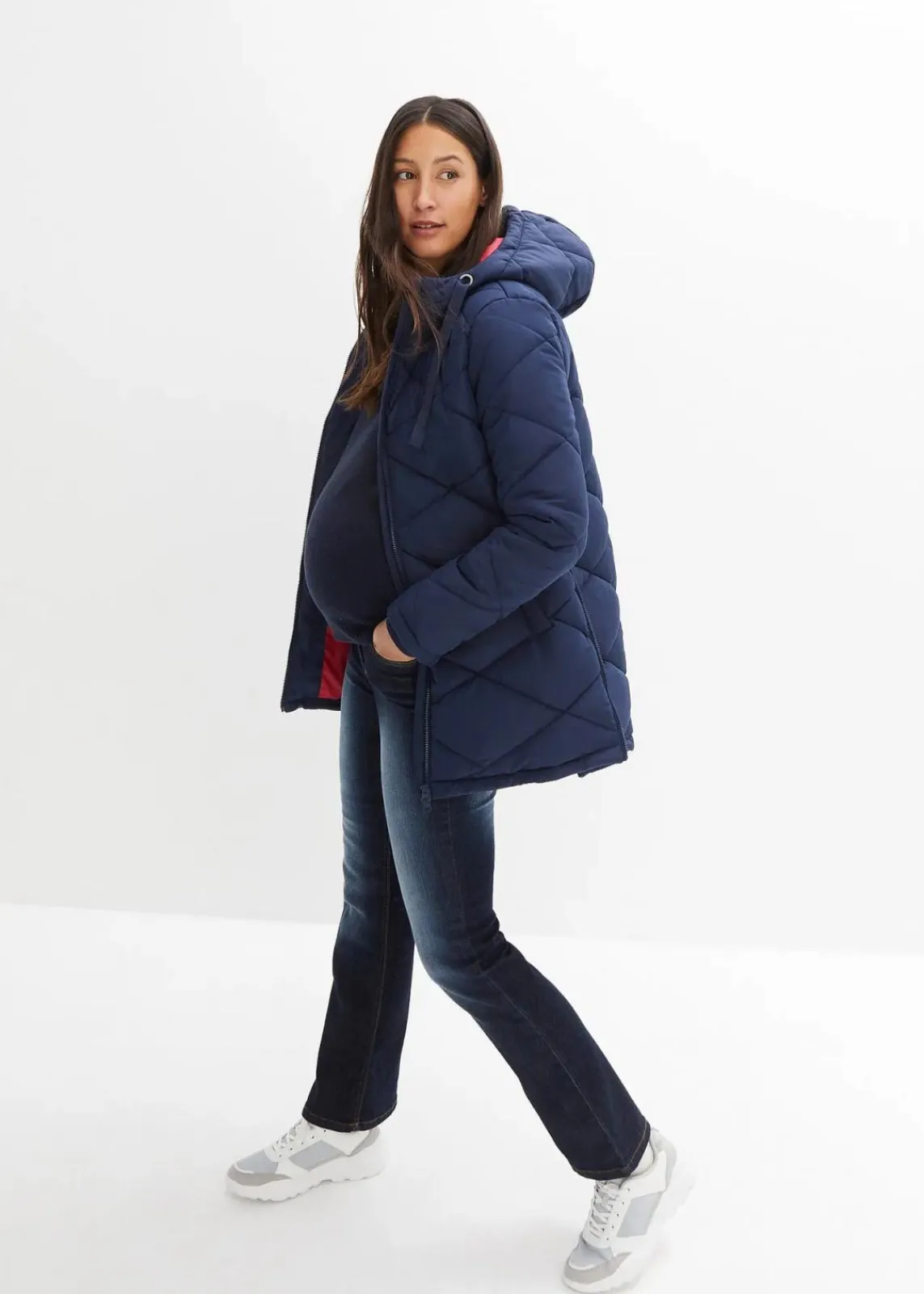 bonprix Pullover & Strickjacken|Basics^Strick-Pullover mit Rundhals-Ausschnitt dunkelblau