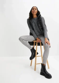 bonprix Bekleidung·Umstandsmode|Bekleidung·Jeans^Strick-Pullover mit Rundhals-Ausschnitt in Melange anthrazit meliert