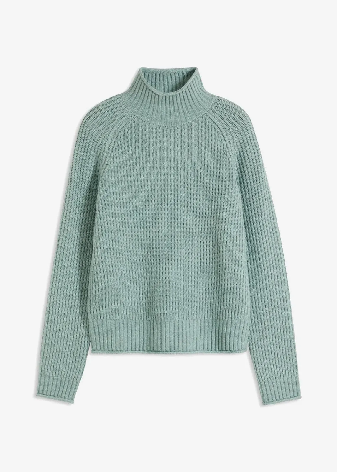 bonprix Strickmode|Pullover & Strickjacken^Strickpullover mit Stehkragen rauchgrün