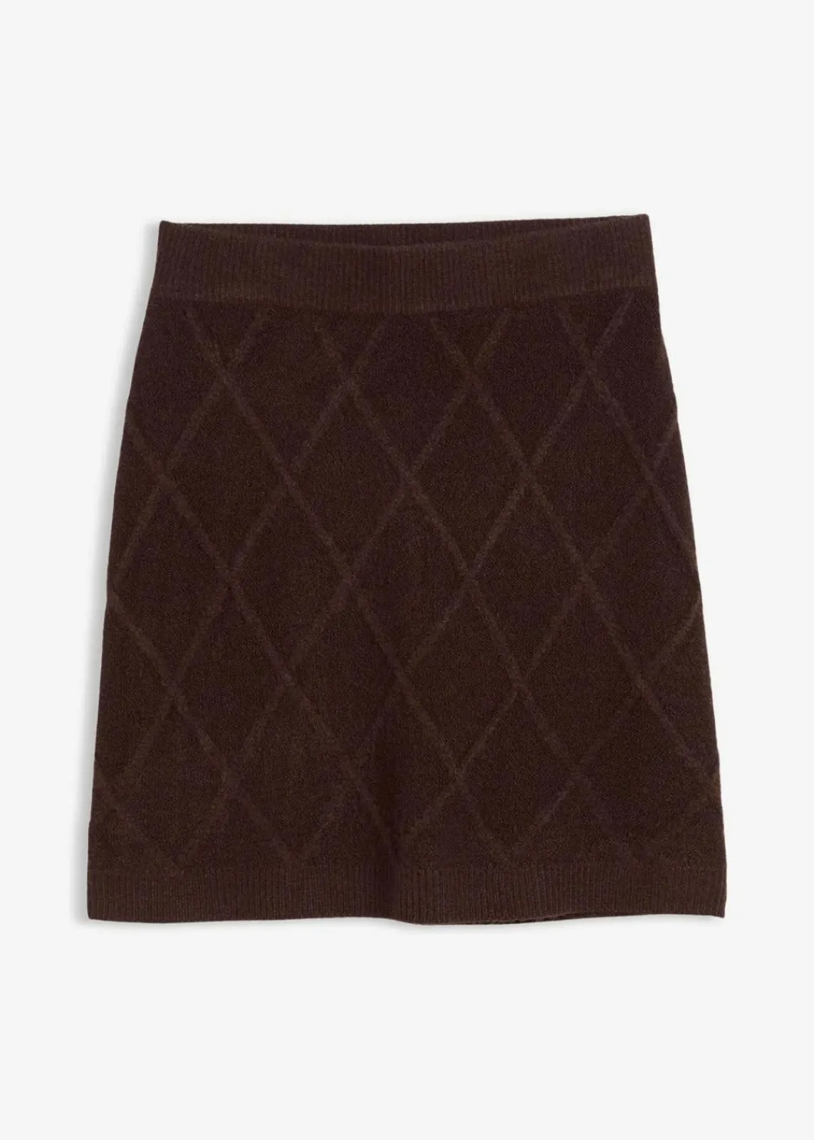 bonprix Bekleidung·Sportbekleidung|Zweiteiler & Sets^Strickrock aus Zopfstrick dunkelbraun