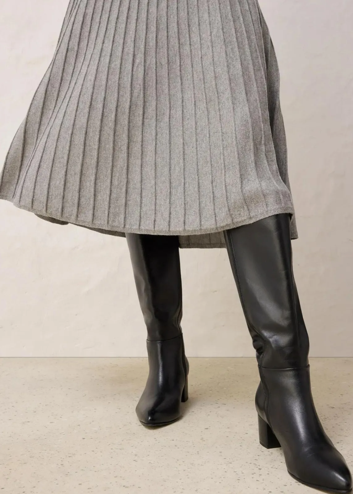 bonprix Bekleidung·Sportbekleidung|Premium^Strickrock mit Merinowolle grau meliert