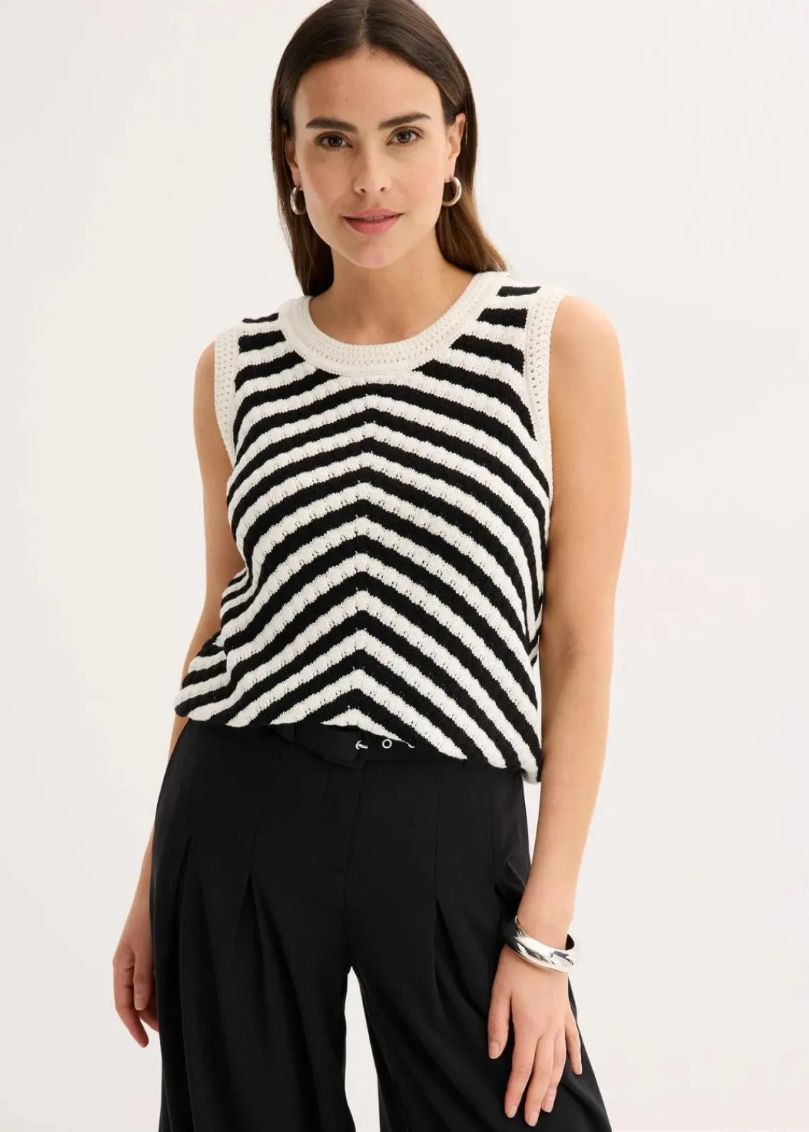 bonprix Bekleidung·Umstandsmode|Shirts & Tops^Stricktop schwarz/wollweiß sonstige