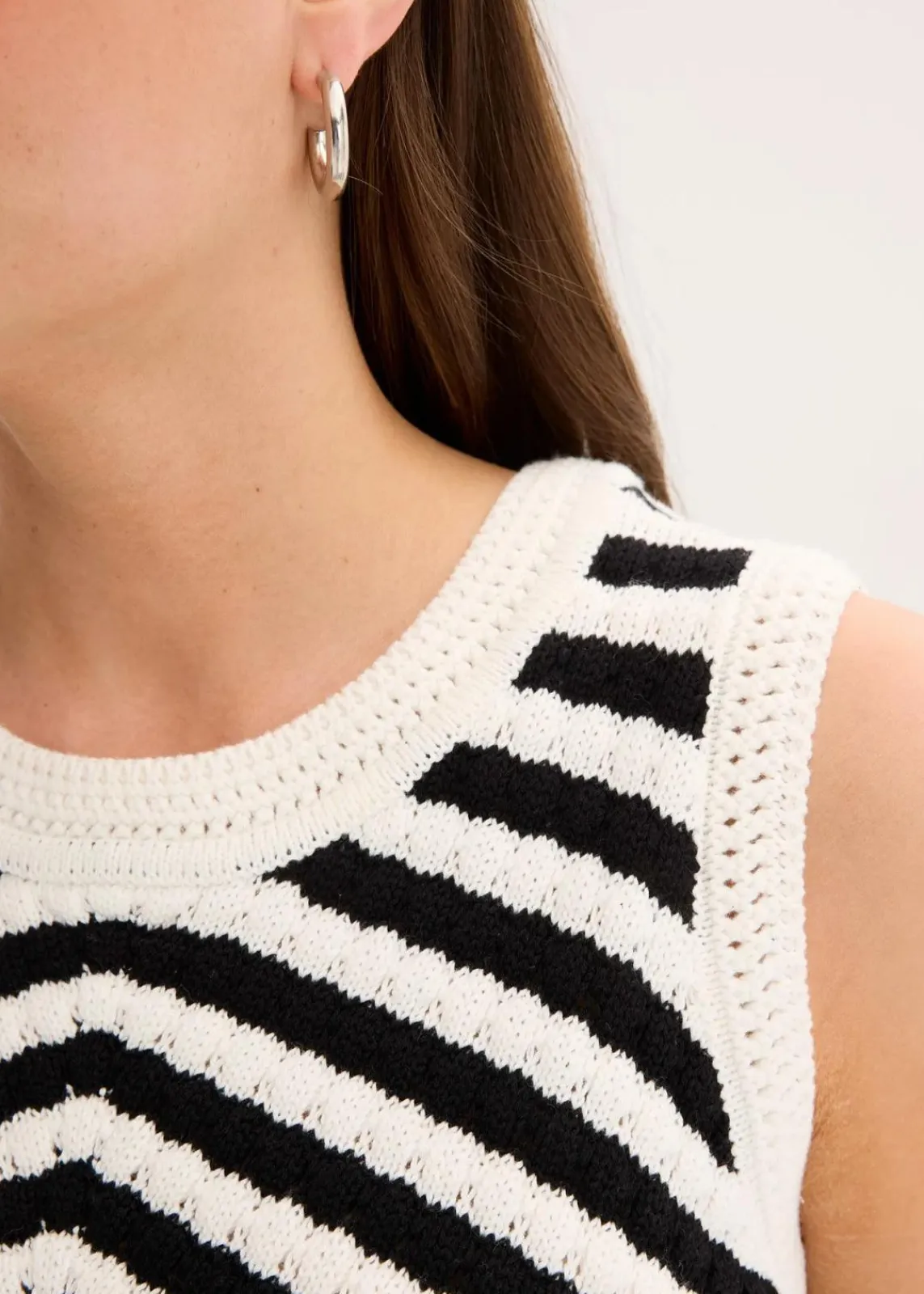 bonprix Bekleidung·Umstandsmode|Shirts & Tops^Stricktop schwarz/wollweiß sonstige