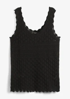 bonprix Bekleidung·Umstandsmode|Shirts & Tops^Stricktop aus Baumwolle schwarz