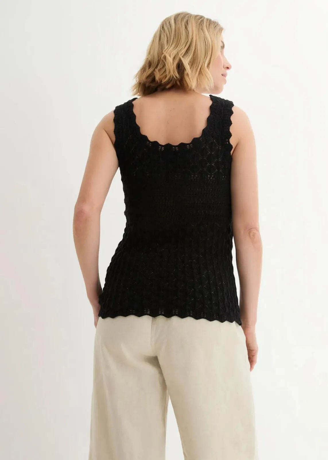 bonprix Bekleidung·Umstandsmode|Shirts & Tops^Stricktop aus Baumwolle schwarz