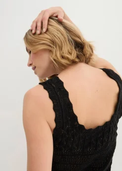 bonprix Bekleidung·Umstandsmode|Shirts & Tops^Stricktop aus Baumwolle schwarz