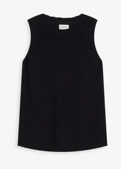 bonprix Bekleidung·Umstandsmode|Strickmode^Stricktop aus Baumwolle mit Noppenstruktur schwarz
