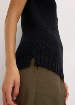 bonprix Bekleidung·Umstandsmode|Strickmode^Stricktop aus Baumwolle mit Noppenstruktur schwarz