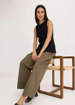 bonprix Bekleidung·Umstandsmode|Strickmode^Stricktop aus Baumwolle mit Noppenstruktur schwarz