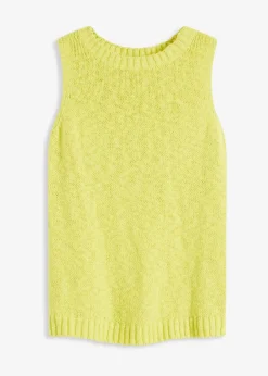 bonprix Bekleidung·Umstandsmode|Strickmode^Stricktop aus Baumwolle mit Noppenstruktur zitrusgelb