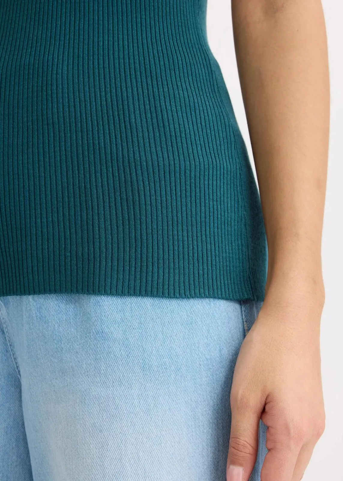 bonprix Strickmode|Shirts & Tops^Stricktop mit Glitzerband pfeffergrün