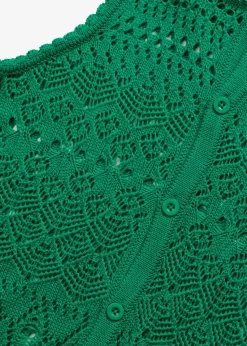 bonprix Shirts & Tops|Strickmode^Stricktop mit Lochstrickmuster edelsteingrün