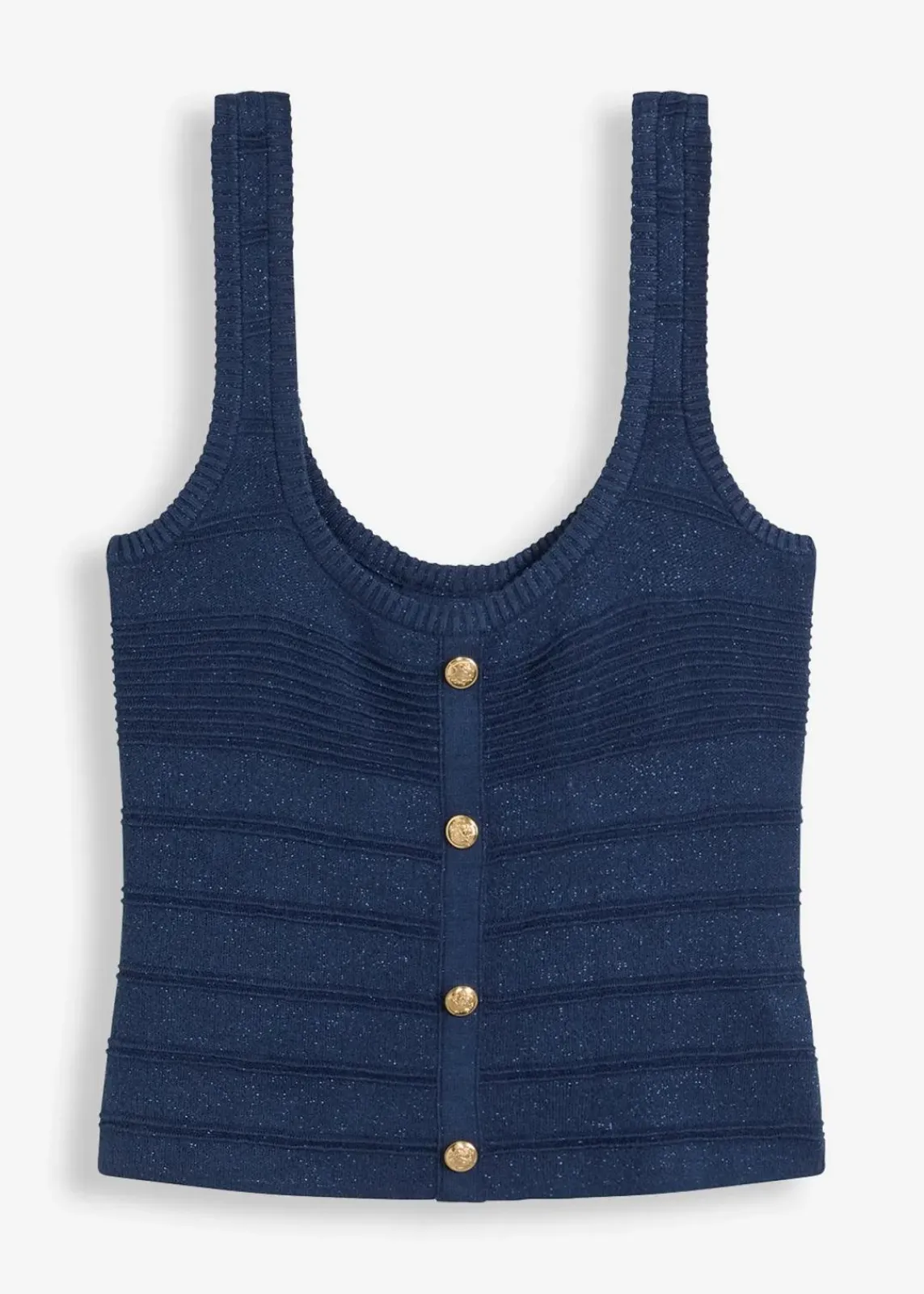 bonprix Strickmode|Shirts & Tops^Stricktop mit metallic Effekt dunkelblau
