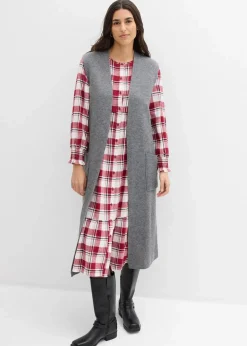 bonprix Strickmode|Jacken & Mäntel^Strick-Weste grau meliert