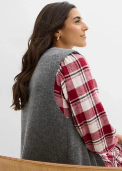 bonprix Strickmode|Jacken & Mäntel^Strick-Weste grau meliert