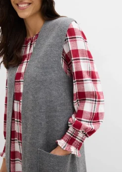bonprix Strickmode|Jacken & Mäntel^Strick-Weste grau meliert