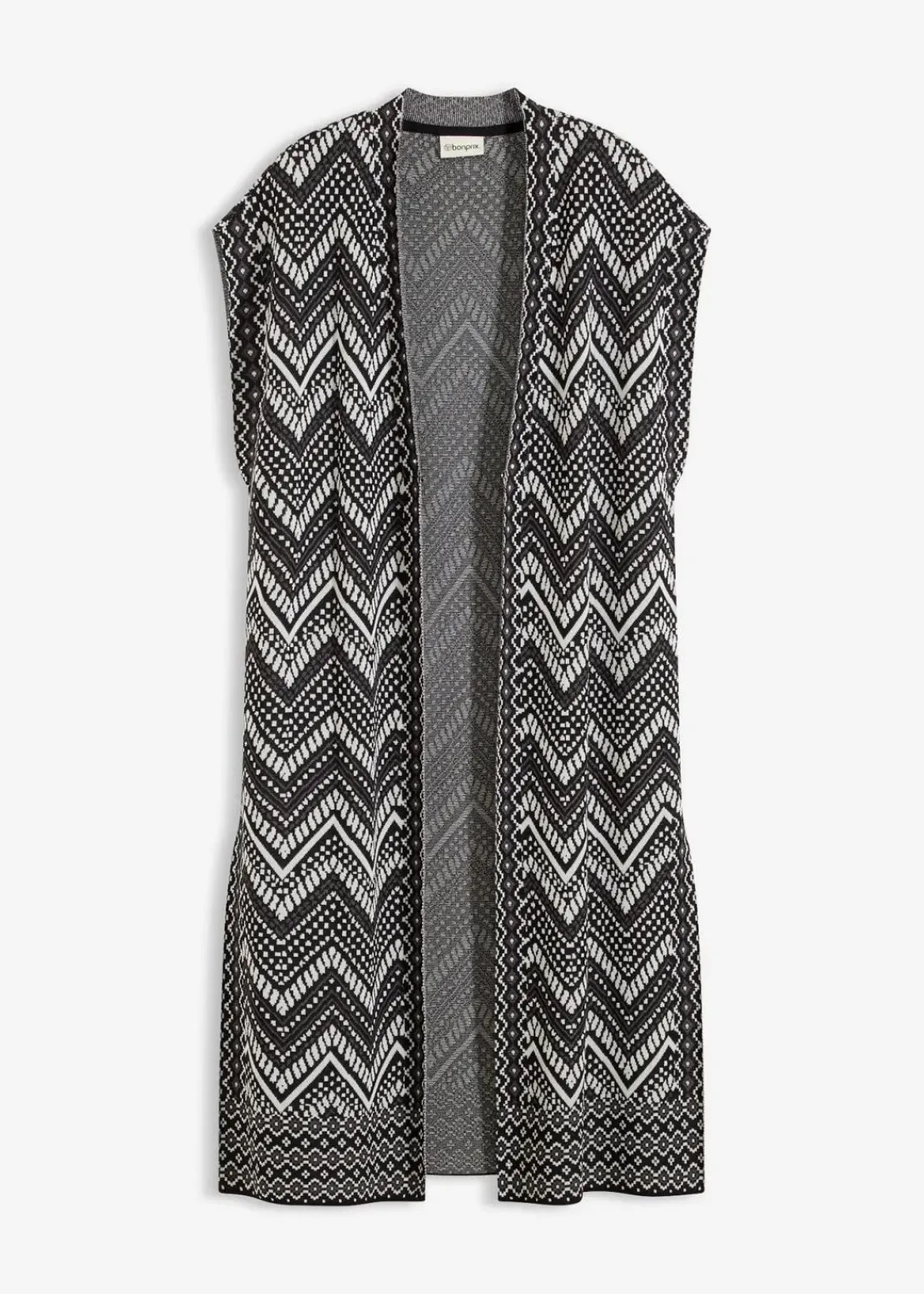 bonprix Bekleidung·Umstandsmode|Bekleidung·Hosen^Strick-Weste schwarz/weiß