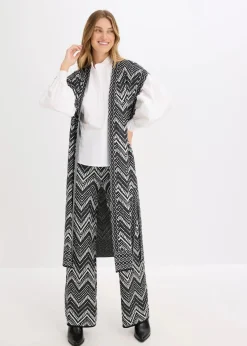 bonprix Bekleidung·Umstandsmode|Bekleidung·Hosen^Strick-Weste schwarz/weiß